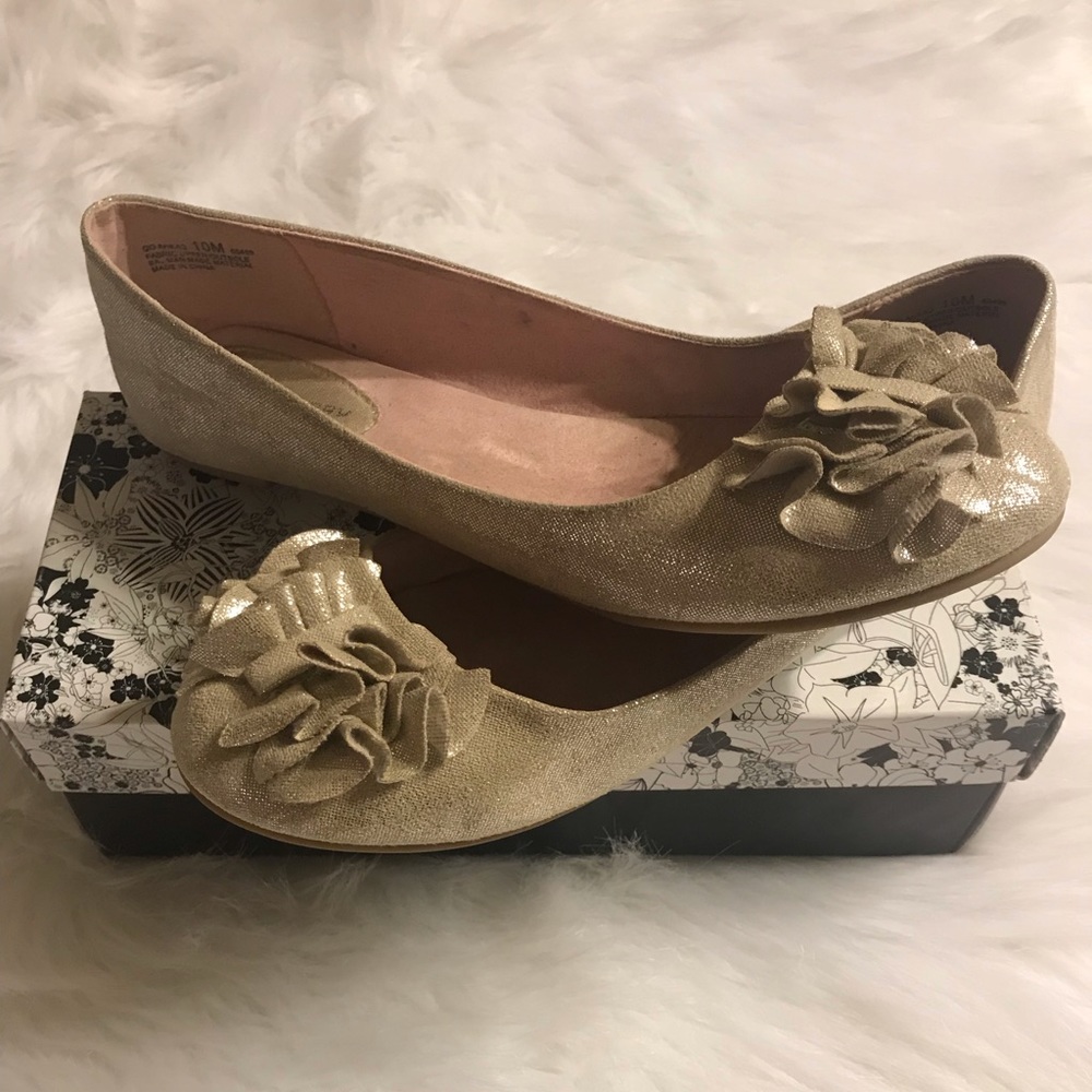 Champagne colored flats